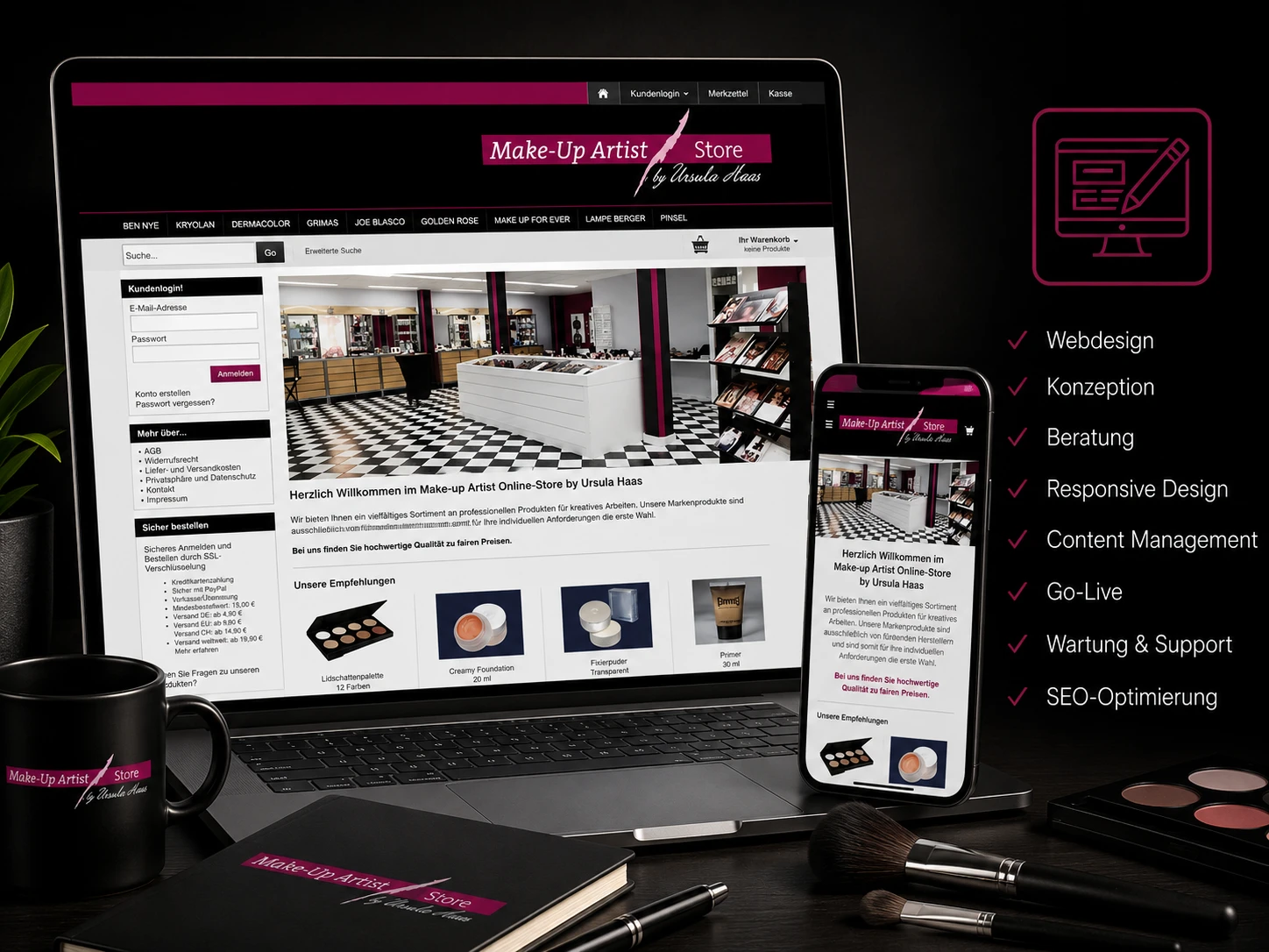 Voith Marketing Agentur-Shop-Design-Ursula Haas Make Up Artist School
