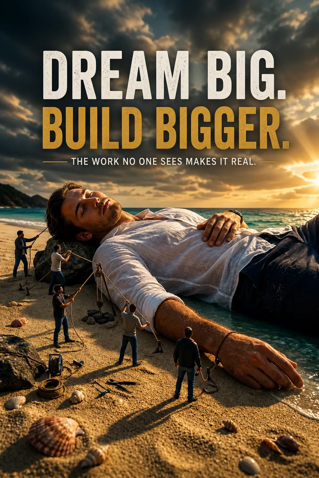 Voith Marketing Klingenberg-Werbekampagne-Produktefotos-Beach-Sleeping Men