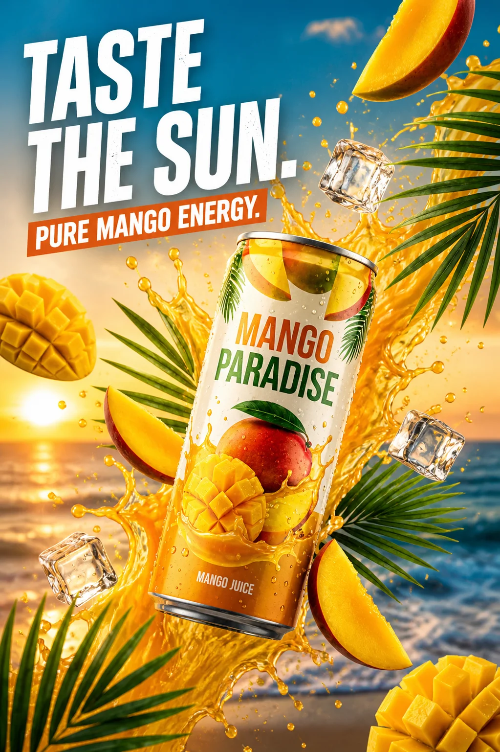 Voith Marketing Klingenberg-Werbekampagne-Produktefotos-Dose-Mango-Paradies